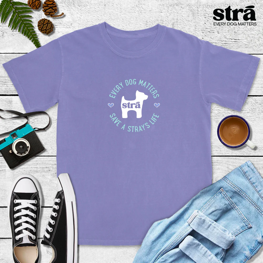 Every Dog Matters Save A Stray's Life Tee (Lagoon Blue, Terracotta, Violet, Crunchberry) - Image 7