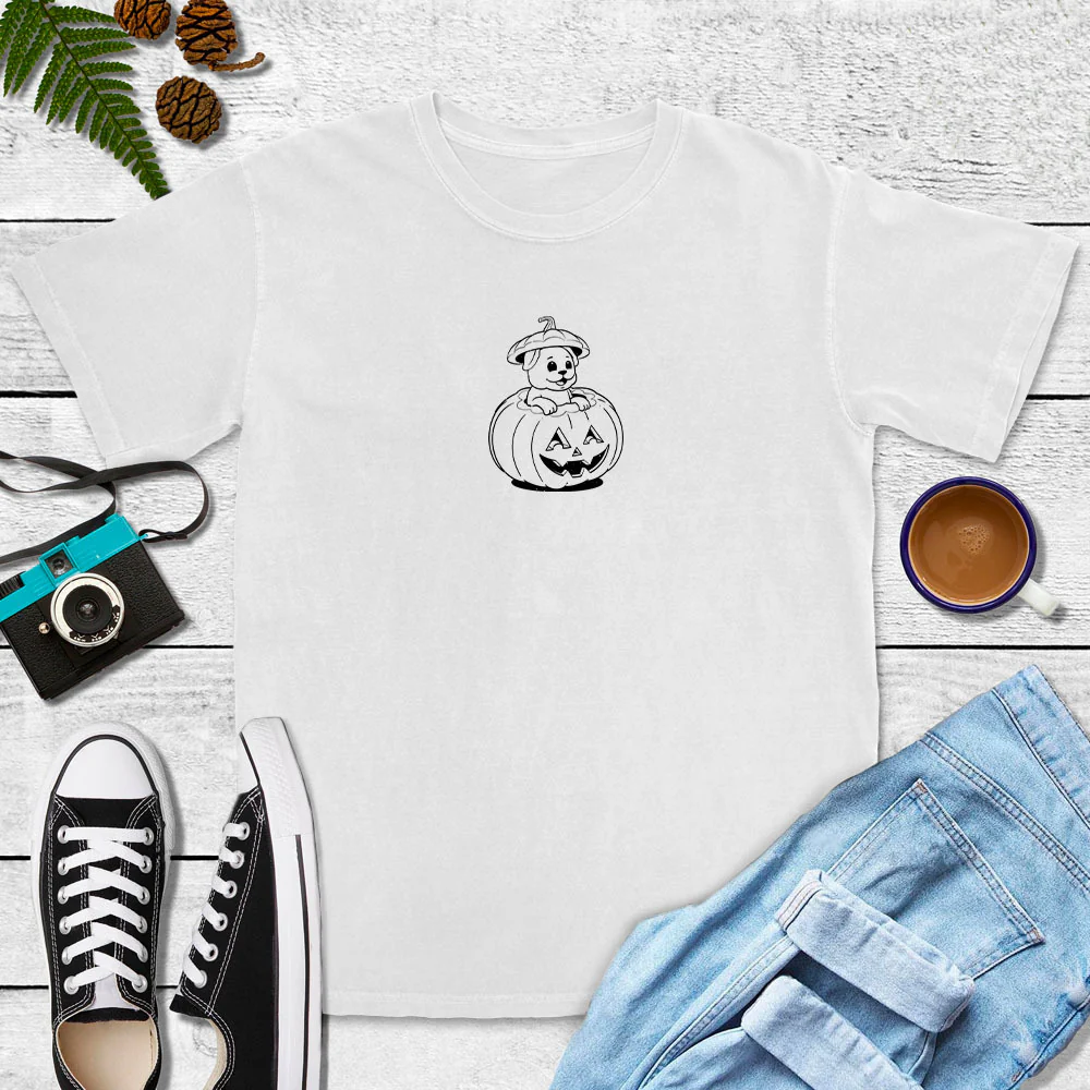 Pumpkin Dog Tee (Terracotta, Ivory, Sandstone, White) - Image 7