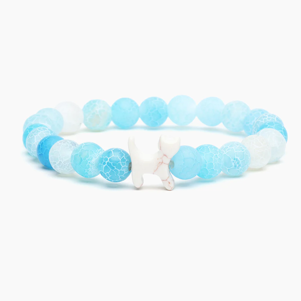 Stack Set-Beach Essence Cat Bracelets with Beach Natural & Natural Blue Fossil Bracelets - Image 3
