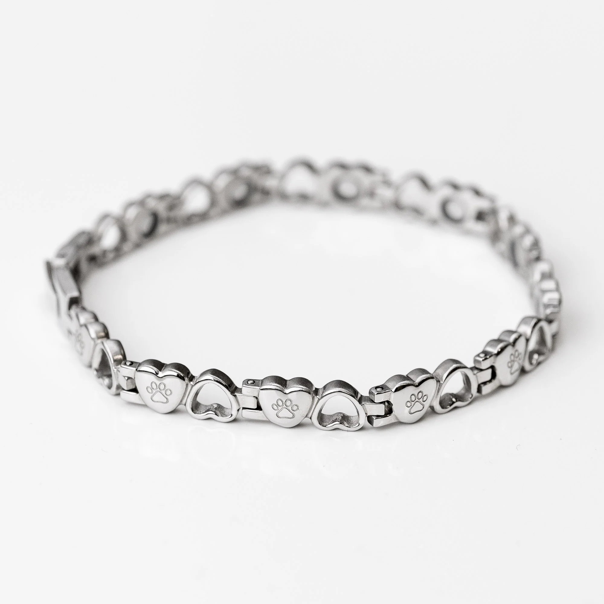 Stack Set-Cherished Hearts- AQUA Cat Bracelets with Silver- White Tiffany Blue & Filled With Love (Heart&Paw) Stainless Steel Bracelet with Adjustment tool - Image 3