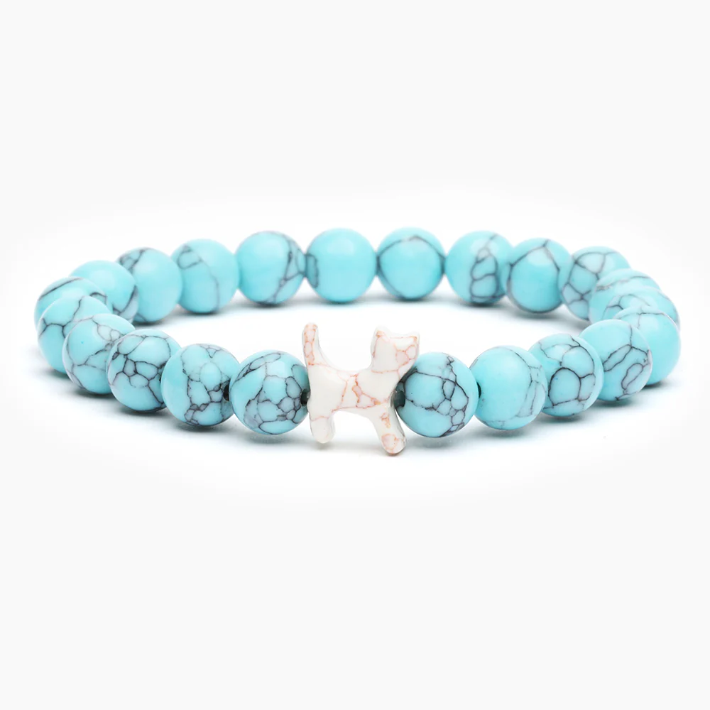 Stack Set-Paradise Found Cat Bracelets with White Howlite, Turquoise Blue, Purple Imperial - Image 3