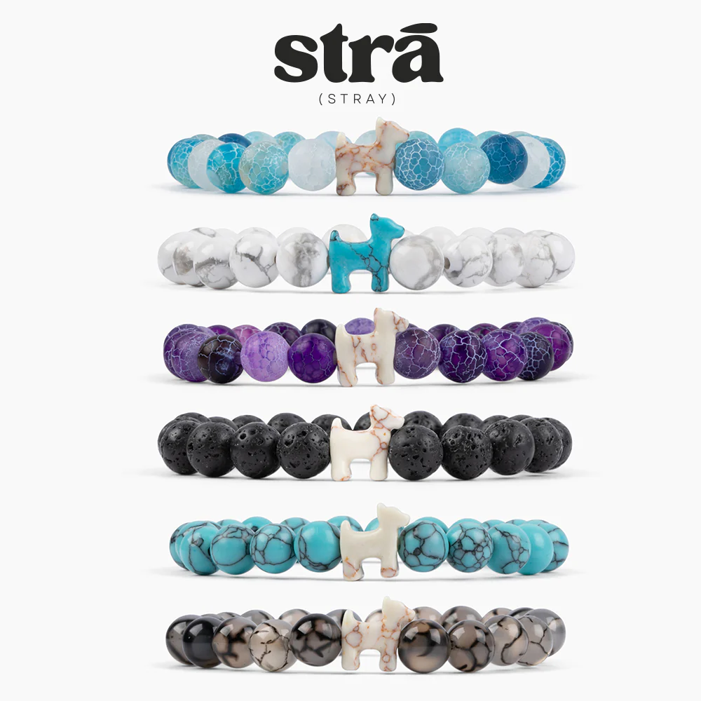 STRA Cat Natural Stone Rainbow Beaded Bracelet - Image 6