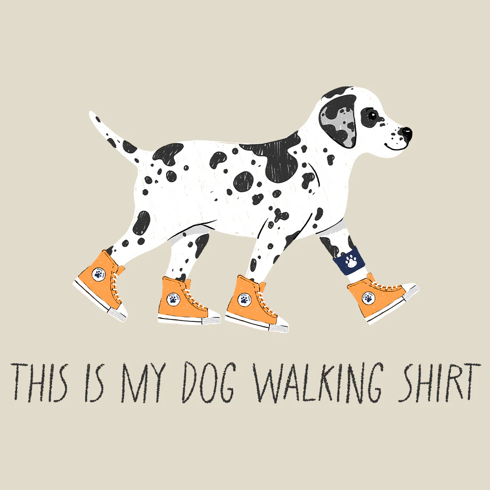 This Is My Dog Walking Shirt - Sporty Tee (Blue Jean, Terracotta, Ivory) - Image 6